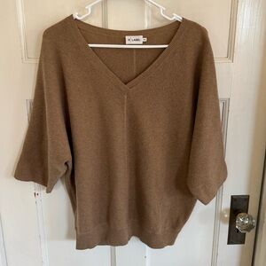The Reset R Label tan wool cashmere dolman sleeve sweater size small/medium